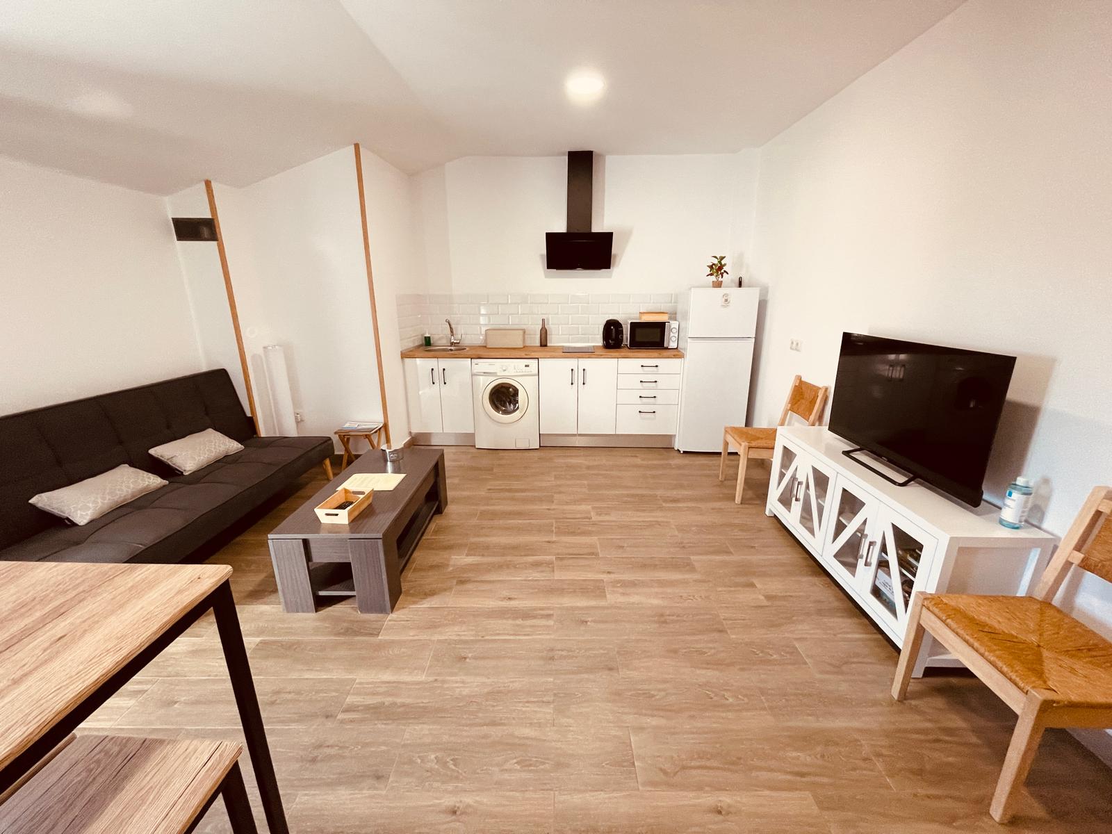 Cocina y salón del apartamento ORIGEN 4